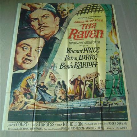 'The Raven' (top sheet missing...) U.S. three-sheet